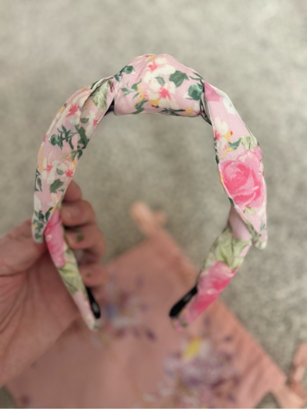Lele Sadoughi love shack fancy Pink Floral Knotted Headband